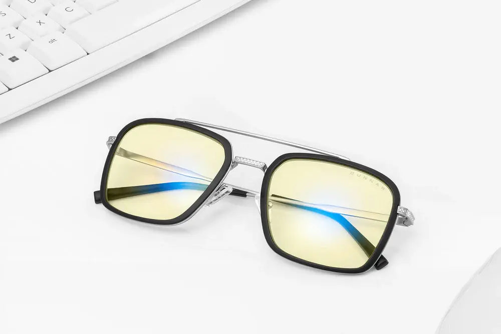 GUNNAR Baron Silver Computer Glasses - Clear