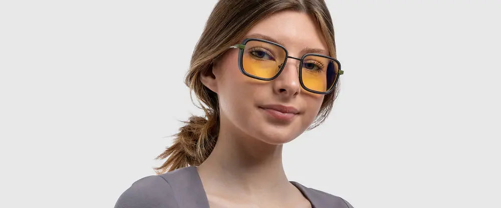 GUNNAR Fallout Vault 33 Gunmetal/Olive - Amber Gaming Glasses