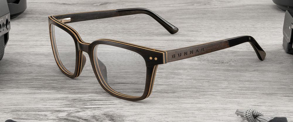 Computer glasses GUNNAR Muir Ebony (wood), Clear Pro