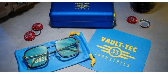 GUNNAR Fallout Vault 33 Gunmetal/Olive - Amber Gaming Glasses