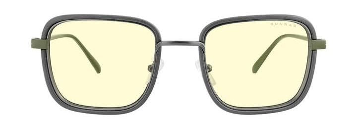 GUNNAR Fallout Vault 33 Gunmetal/Olive - Clear Gaming Glasses