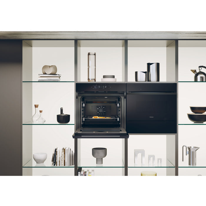 Built-in oven HAIER H6 ID66G5YTB 78 L, A++, TELESCOPIC SYSTEM, SOFT CLOSE, PYROLYTIC CLEANING