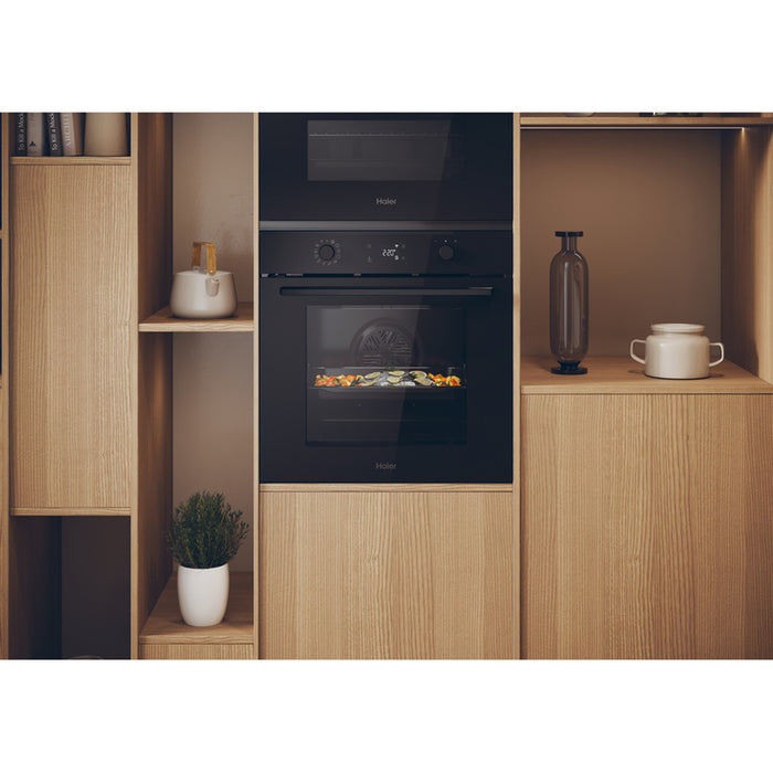 Built-in oven HAIER H6 ID2P5B3YTB 78, A++, TELESCOPIC SYSTEM, PYROLYTIC CLEANING