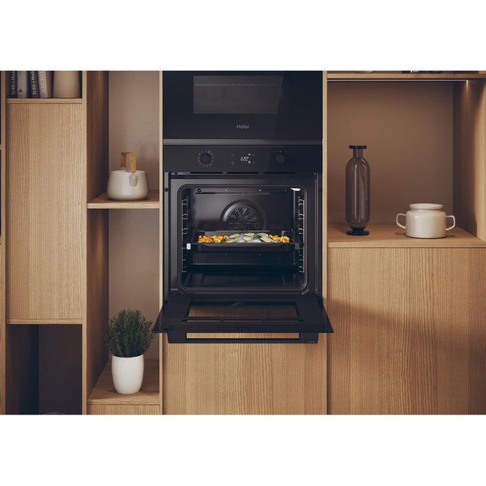 Built-in oven HAIER H6 ID2P5B3YTB 78, A++, TELESCOPIC SYSTEM, PYROLYTIC CLEANING