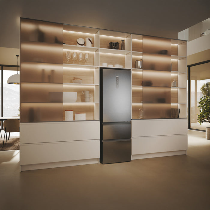 Refrigerator with bottom freezer HAIER HTW 5618 ENMG 185.50 cm
