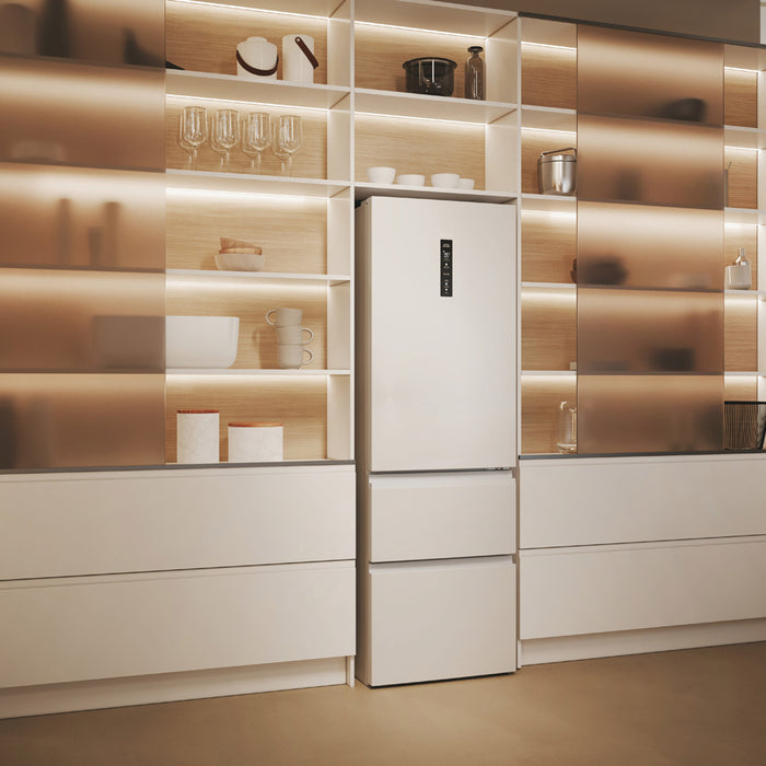 Refrigerator with bottom freezer HAIER HTW 5618 ENPW 185.00 cm