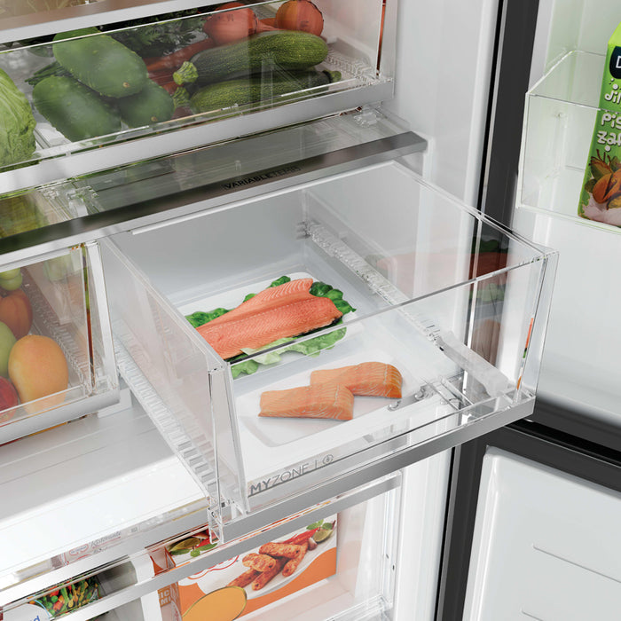 Refrigerator with bottom freezer HAIER HDR 5818 DNSS 185.00 cm