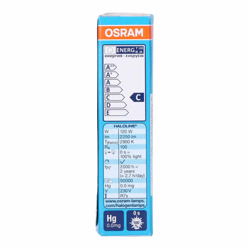 Halogen Bulb Osram Haloline Lineal 120 W R7s 2250 Lm (2900 K) - Електрически Крушки<<<Декорация и Осветление<<<Дом