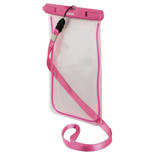 HAMA Playa Smartphone Bag Size XXL Waterproof IPX8 Transparent/Pink - Калъфи за телефони<<<Мобилни телефони и