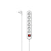 HAMA Power strip 6 sockets at 90° on/off button wall mounting 2 m white - Разклонители<<<Продукти за