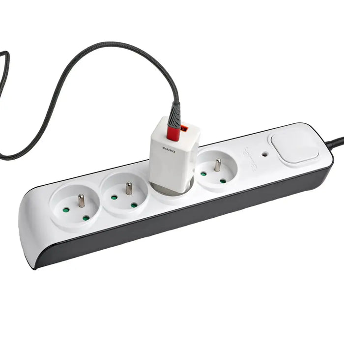 Hama Premium 4-Socket Surge Protector Strip 1.5m - White - Cables and tapes<<<HurtelXML