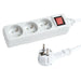 Hama Standard 3-socket power strip 1.5m - white - Cables and tapes<<<HurtelXML