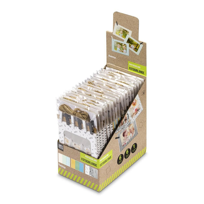 HAMA Photo Garland "Mix" with rope and clips, assorted
