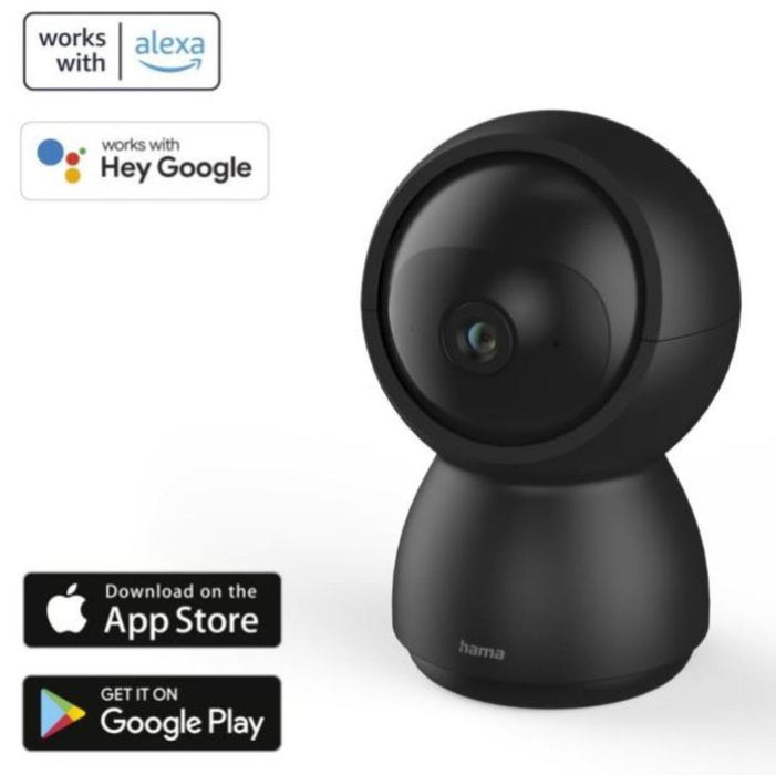 HAMA WiFi Camera 1080p Indoor Rotatable Motion Sensor Black