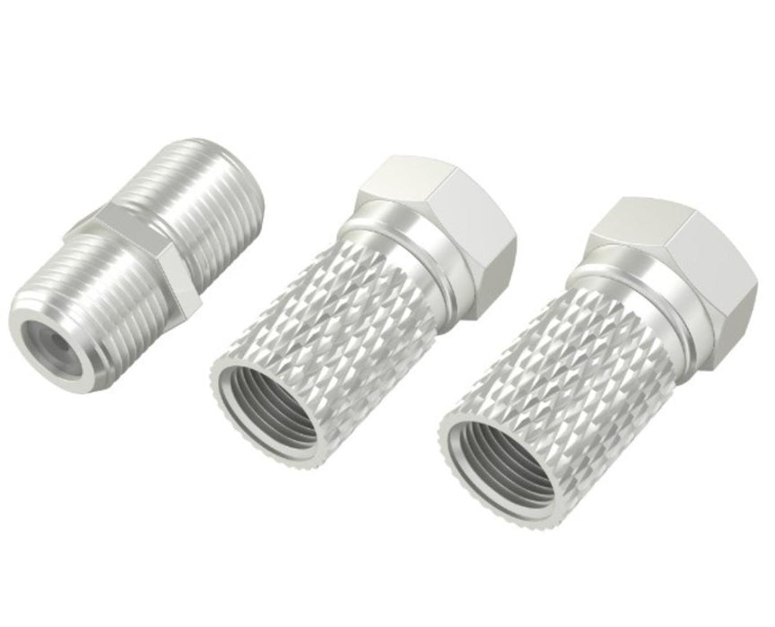 HAMA Satellite Receiver Adapter Set, 2 x F-Plugs and F-Sockets