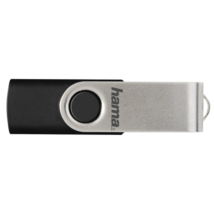 USB flash drive HAMA Rotate, 128GB, 10 MB/s, Black
