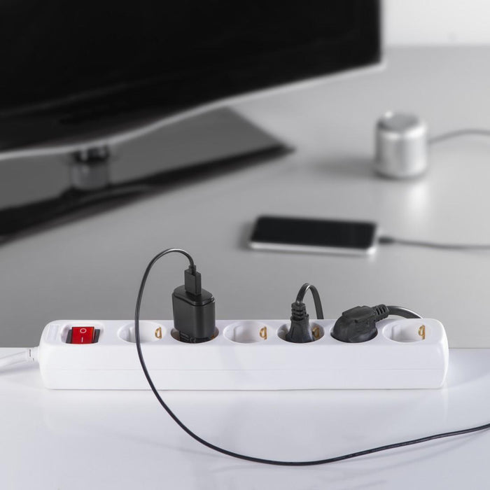 HAMA power strip, 6 sockets, 5m, 108833