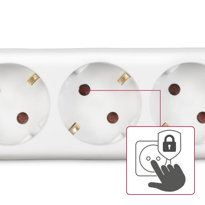 HAMA power strip, 6 sockets, 5m, 108833
