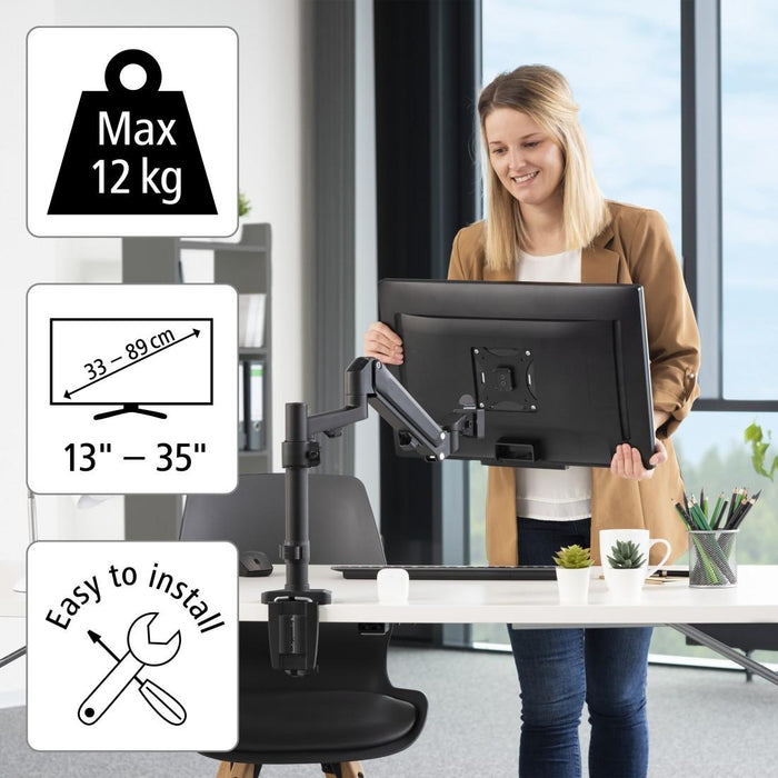 HAMA Desk Monitor Stand, Adjustable, 13"-35", 118496