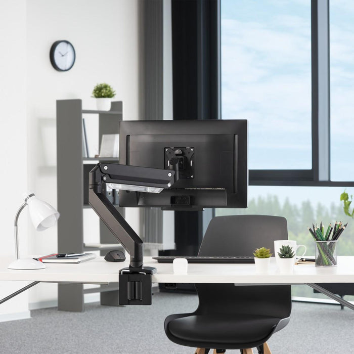 HAMA Desk Monitor Stand, Adjustable, Shock Absorber, 13" - 35", 15 kg, Black
