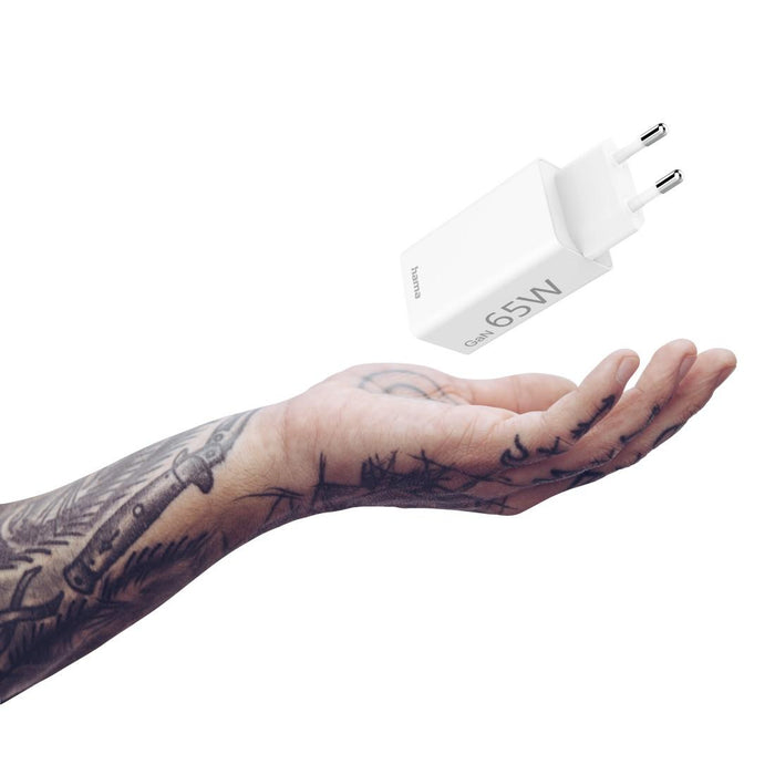Fast mini charger HAMA, GaN, 65 W, 125130