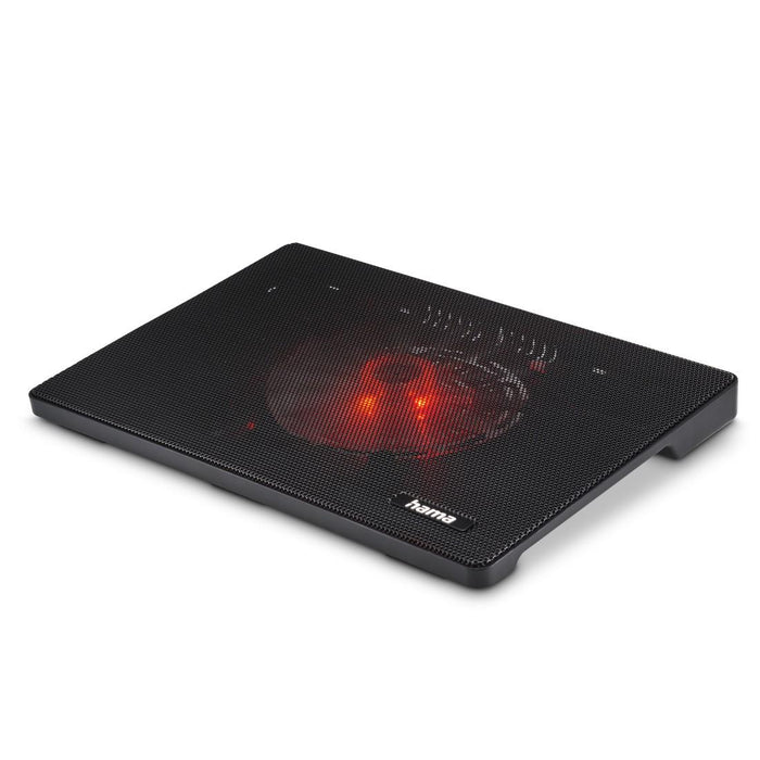 HAMA Laptop Cooling Stand "Slim", Ultra-flat, Quiet, Lightweight, Up to 40cm (15.6"), Black