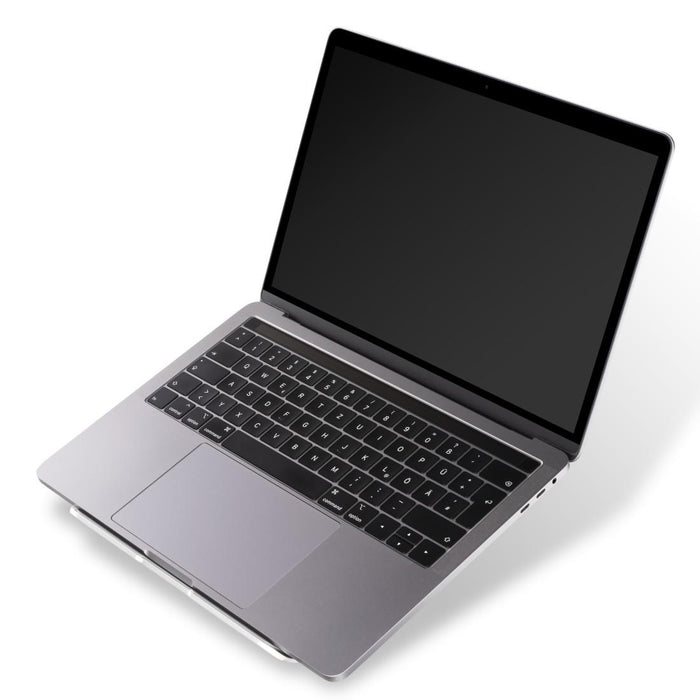 HAMA "Aluminium" laptop stand, foldable, up to 40 cm (15.6"), silver