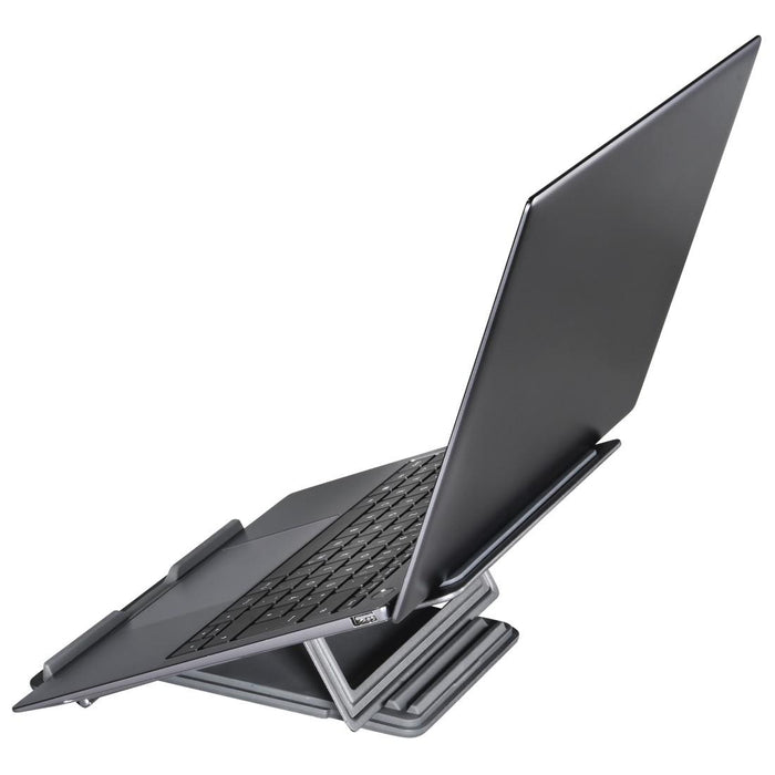 HAMA Laptop stand "Metal", 4-position tilt, foldable, up to 40 cm (15.6"), gray