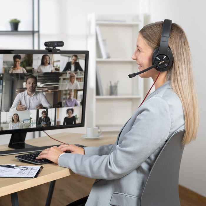 HAMA Headset with microphone HS-USB400 V2, black