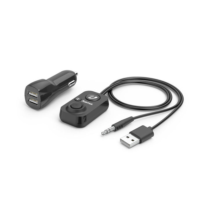 HAMA AUX-In Car Bluetooth Receiver, USB Charger, 2.1 A, Hands Free, 14167