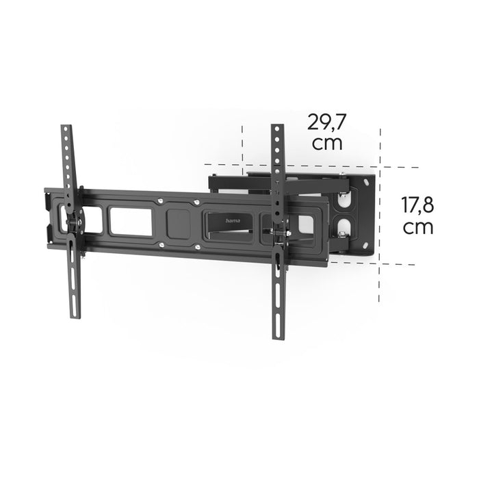 HAMA TV wall mount, 216 cm (85”), up to 50 kg, swivel, tilt, pull-out