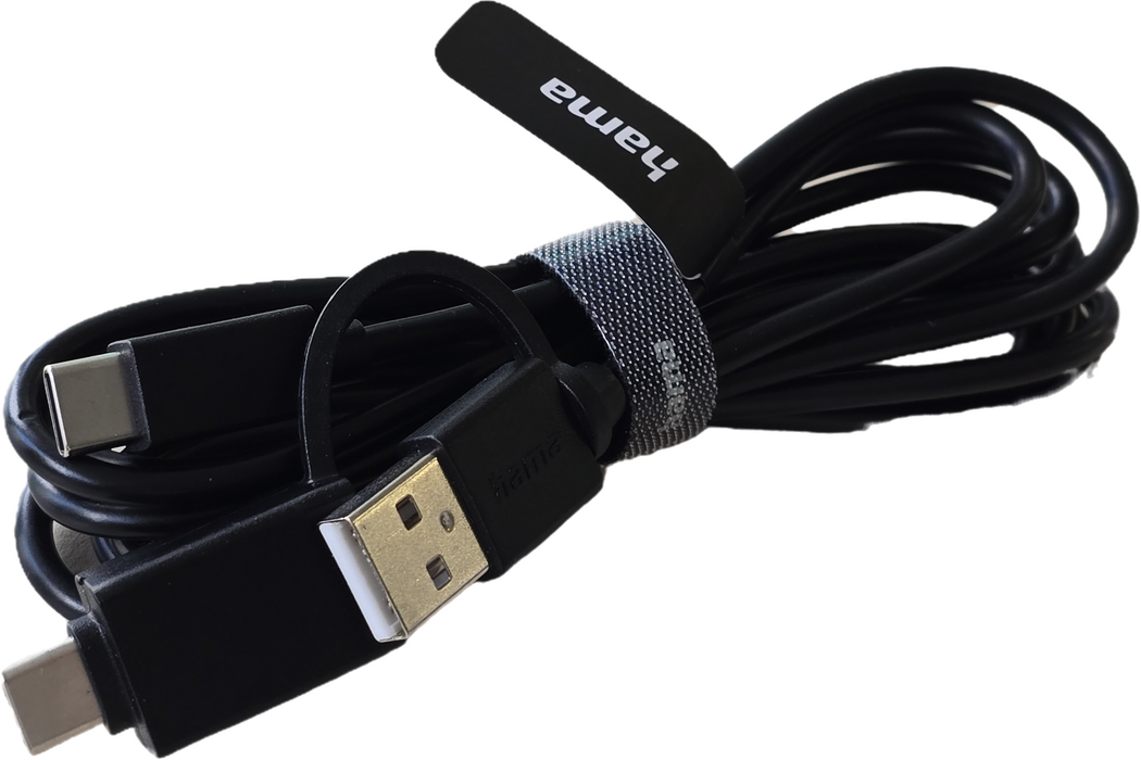 HAMA Wired keyboard CK-200, Cyrillic, USB-A, USB-C, multi-buttons