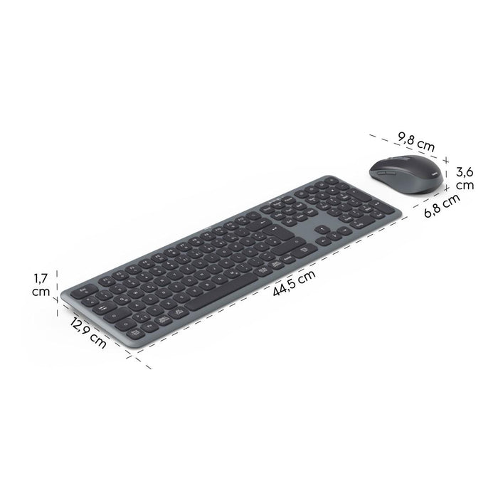 HAMA Wireless keyboard and mouse set WKM-550, black, AI button