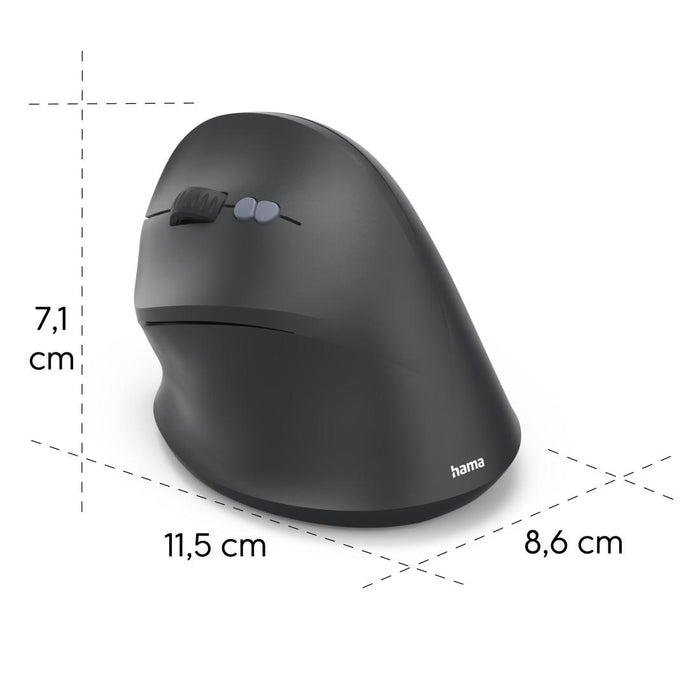 HAMA Wireless Ergonomic Mouse EMW-500L/for left hand/, black
