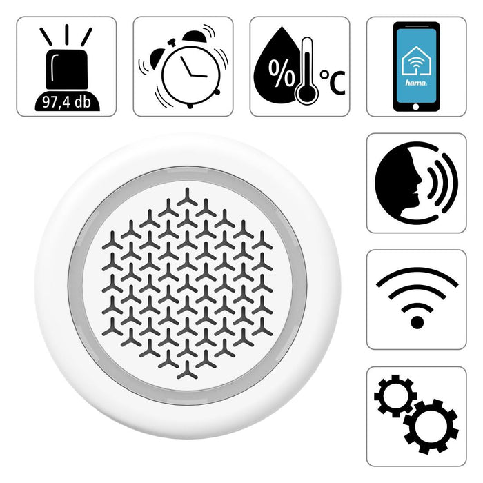 Smart alarm siren 97.4 dB, HAMA-176590