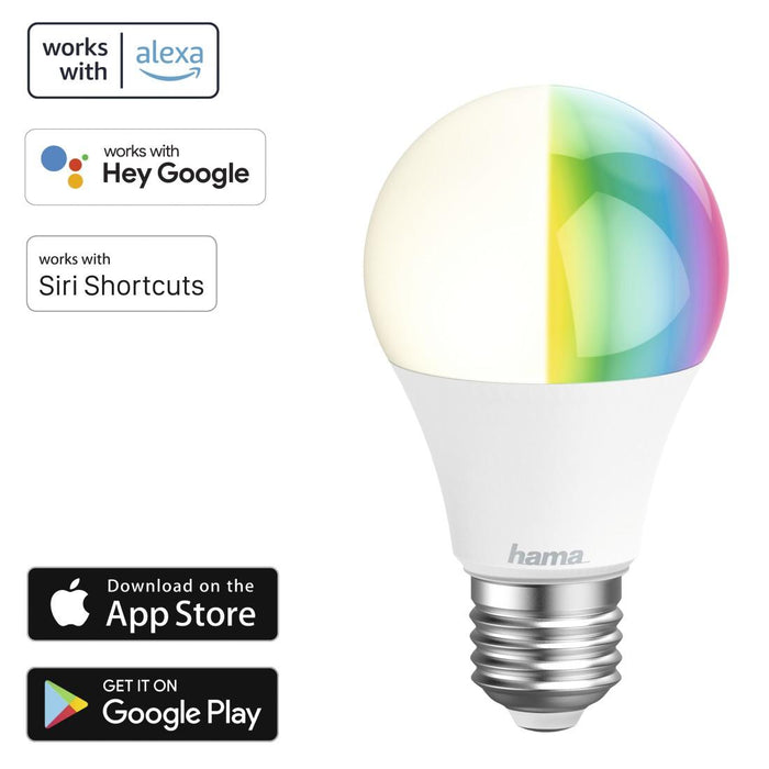 Set of dimmable smart bulbs HAMA, WLAN, E27, 3 pcs, 176635