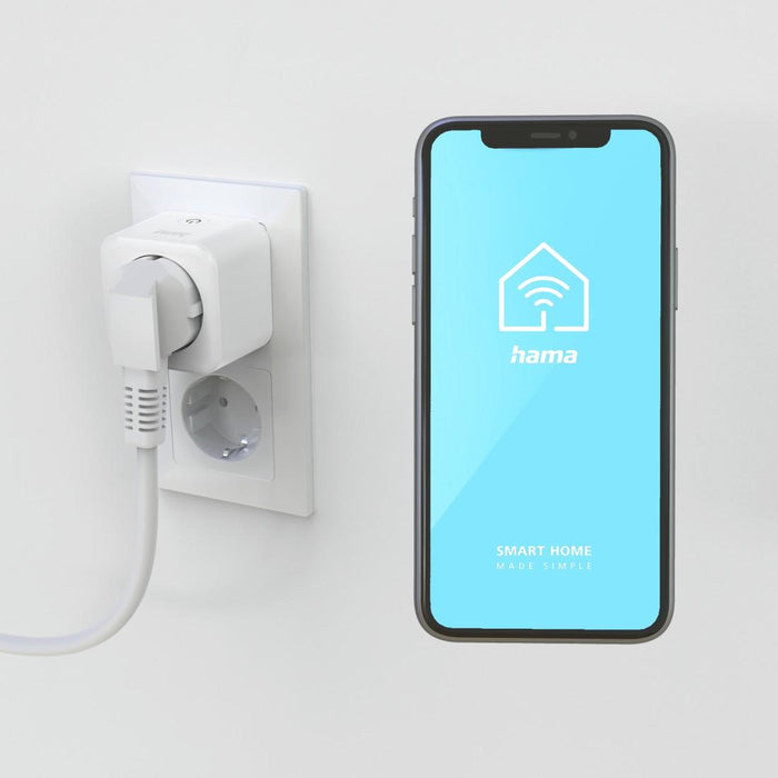 HAMA Smart Mini Socket, Wi-Fi, Voice Control, 3680 W, Matter