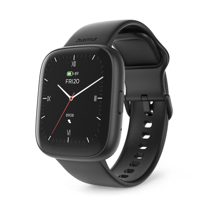 HAMA Smartwatch "4000", call function, sleep analysis, waterproof, 46 mm, black