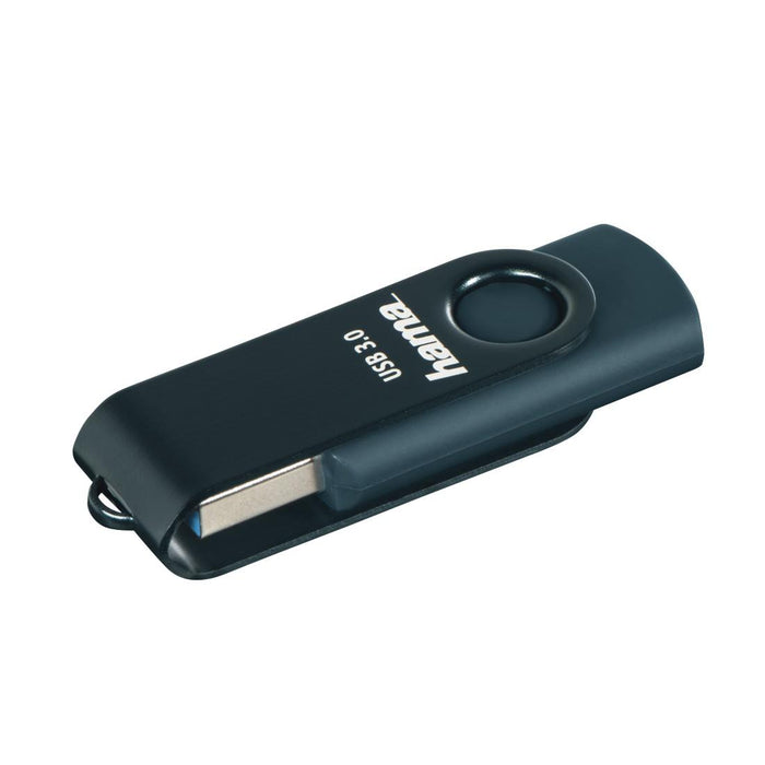 USB memory stick HAMA Rotate, 64GB, USB 3.0 70 MB/s, Petrol blue