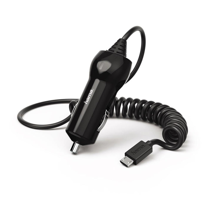 HAMA car charger, 10-24V, Micro USB, 1.2 A, Black