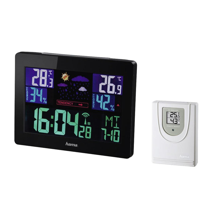 Electronic weather station HAMA Color EWS-1400, Black
