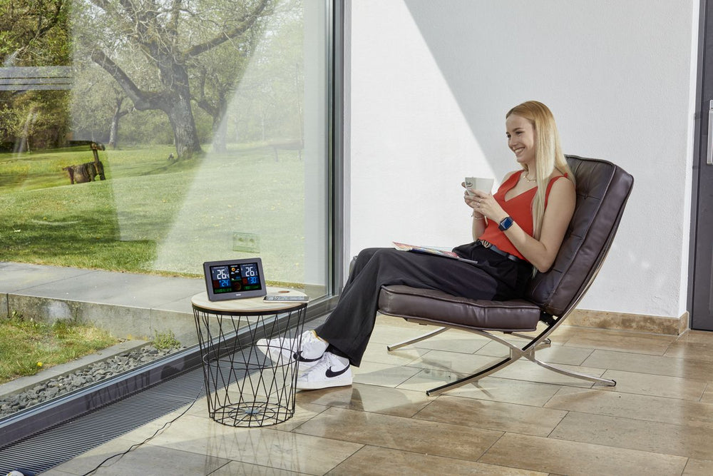 Hama Premium Weather Station with USB - Black