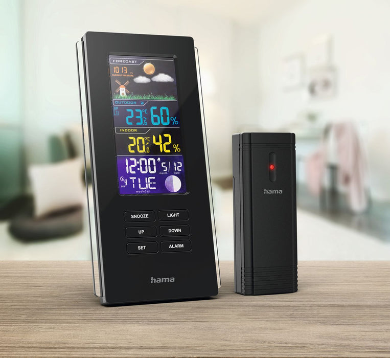 Hama Color Edge Weather Station - Black