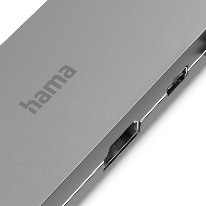USB-C hub, 5-port, 2 x USB-A, 1 x USB-C, 1 x HDMI, 1x LAN, Gray