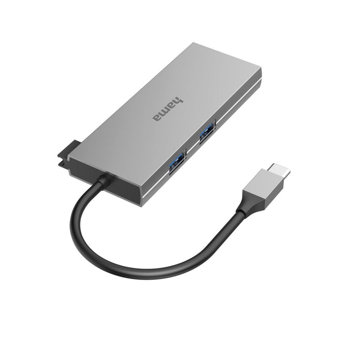 6-port hub USB-C, 2 x USB-A, USB-C, HDMI, SD, microSD
