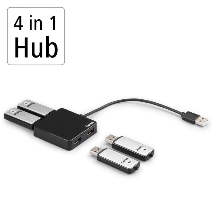 USB hub, 4 ports, HAMA-200121