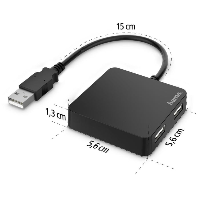 USB hub, 4 ports, HAMA-200121
