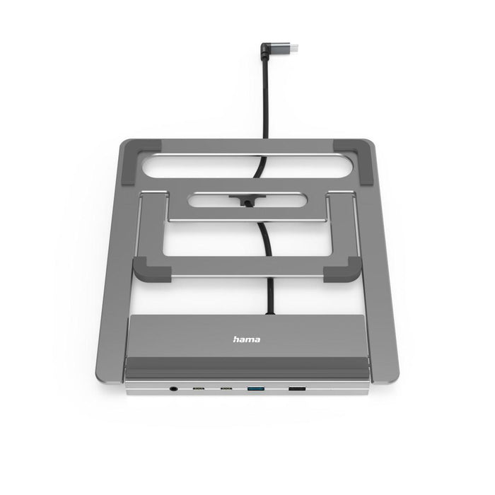 Hama "Connect2Office Stand" USB-C docking station, Laptop stand, 12 ports