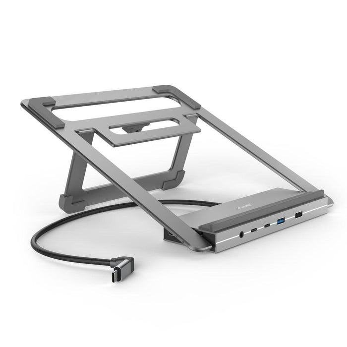 Hama "Connect2Office Stand" USB-C docking station, Laptop stand, 12 ports