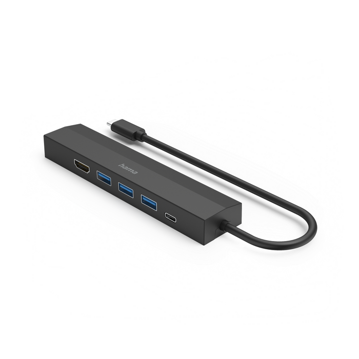 USB-C hub HAMA, multiport, 6 ports, 3 x USB-A, USB-C, HDMI, LAN/Ethernet